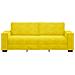 Divano a 3 Posti Giallo 180 cm in Velluto - Foto miniatura 3