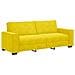 Divano a 3 Posti Giallo 180 cm in Velluto - Foto miniatura 1