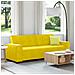 Divano a 3 Posti Giallo 180 cm in Velluto - Foto miniatura 5