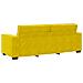 Divano a 3 Posti Giallo 180 cm in Velluto - Foto miniatura 6