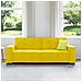 Divano a 3 Posti Giallo 180 cm in Velluto - Foto miniatura 7