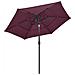 Lusso Casadino -  Ombrellone A 3 Livelli Con Palo In Alluminio Rosso Bordò 2,5 M - Foto miniatura 3