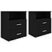 Lusso Casadino -  Comodini 2pz Neri 50x32x60 Cm - Foto miniatura 1