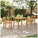 Set da Pranzo da Giardino 3 Pezzi in Legno Massello di Acacia - Foto miniatura 2