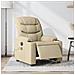 Poltrona Reclinabile Massaggiante Elettrica Crema in Tessuto - Foto miniatura 2