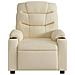 Poltrona Reclinabile Massaggiante Elettrica Crema in Tessuto - Foto miniatura 9