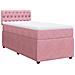 Giroletto a Molle con Materasso Rosa 100x200 cm in Velluto - Foto miniatura 1