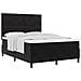 Letto con rete a molle e materasso Nero 140x200 cm Velluto - Foto miniatura 1