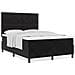 Letto con rete a molle e materasso Nero 140x200 cm Velluto - Foto miniatura 4