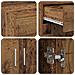 Mobile per la conservazione Legno Antico 80x42,5x93,5 cm Legno ingegnerizzato - Foto miniatura 7
