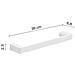 Portasalviette 35 Cm In Ottone E Cromall Pi21-35 Serie Pirenei Bianco Opaco - Foto miniatura 2
