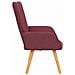 Lusso Casadino -  Sedia Relax Rosso Vino In Tessuto - Foto miniatura 3