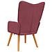 Lusso Casadino -  Sedia Relax Rosso Vino In Tessuto - Foto miniatura 4