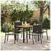 Set da Pranzo per Giardino 5 pcs Nero e Marrone 90 x 90 x 75 cm - Foto miniatura 2