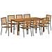 Set da Pranzo per Giardino 9 pcs Grigio Poly Rattan - Foto miniatura 1