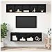 Set mobile TV 4 pz Rovere Nero Legno ingegnerizzato - Foto miniatura 2