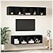 Set mobile TV 4 pz Rovere Nero Legno ingegnerizzato - Foto miniatura 4