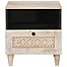 Comodino Beige 40 x 33 x 46 cm legno massello di mango - Foto miniatura 3