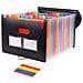 Cartella Portadocumenti Espandibile A 25 Tasche, Organizer Per Documenti A Fisarmonica Arcobaleno Con 18 Chiusure Sicure - Foto miniatura 1