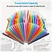 Cartella Portadocumenti Espandibile A 25 Tasche, Organizer Per Documenti A Fisarmonica Arcobaleno Con 18 Chiusure Sicure - Foto miniatura 3
