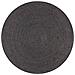 Tappeto Lavorato A Mano In Juta Rotondo 150 Cm Grigio Scuro - Foto miniatura 2