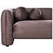 Divano 3 Posti Leiren Velluto Marrone Scuro - Foto miniatura 5