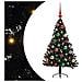 Albero di Natale artificiale con luci integrate Nero 120 cm PVC - Foto miniatura 1