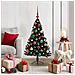Albero di Natale artificiale con luci integrate Nero 120 cm PVC - Foto miniatura 2