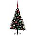 Albero di Natale artificiale con luci integrate Nero 120 cm PVC - Foto miniatura 6