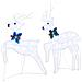 Renne LED 5 pcs Bianco Tessuto - Foto miniatura 4