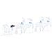 Renne LED 5 pcs Bianco Tessuto - Foto miniatura 9