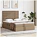 Letto con contenitore e LED Cappuccino 140 x 190 cm - Foto miniatura 2