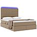 Letto con contenitore e LED Cappuccino 140 x 190 cm - Foto miniatura 3