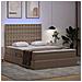 Letto con contenitore e LED Cappuccino 140 x 190 cm - Foto miniatura 5