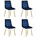 Sedia TYRA - Velluto blu navy con gambe dorate x 4 - Foto miniatura 1
