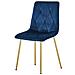 Sedia TYRA - Velluto blu navy con gambe dorate x 4 - Foto miniatura 4