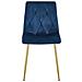 Sedia TYRA - Velluto blu navy con gambe dorate x 4 - Foto miniatura 3