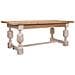Tavolo In Legno Intagliato Bianco 200x90x78h - Foto miniatura 1