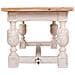 Tavolo In Legno Intagliato Bianco 200x90x78h - Foto miniatura 4