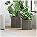 Cestino per piante con archiviazione 2 pcs Grigio Rattan Lacak - Foto miniatura 2