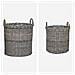 Cestino per piante con archiviazione 2 pcs Grigio Rattan Lacak - Foto miniatura 4