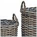 Cestino per piante con archiviazione 2 pcs Grigio Rattan Lacak - Foto miniatura 7