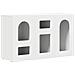 Credenza Bianco 100 x 35 x 59 cm Legno multistrato - Foto miniatura 1