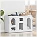 Credenza Bianco 100 x 35 x 59 cm Legno multistrato - Foto miniatura 2