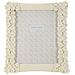 Cornice Portafoto Cempak In Resina Crema Con Fiori E Rigature 20x25 - Foto miniatura 2