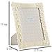 Cornice Portafoto Cempak In Resina Crema Con Fiori E Rigature 20x25 - Foto miniatura 6