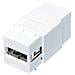 IWP-ADAP-AFBF - Adattatore Keystone USB 2.0 A Femmina / B Femmina Bianco - Foto miniatura 2