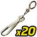 20 Pz - 80 Mm Moschettone Simplex Acciaio Nichelato Moschettoni Gancio Girevole - Foto miniatura 1