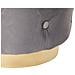 Pouf In Velluto Grigio 40x41 Cm Carrollton - Foto miniatura 6