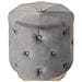 Pouf In Velluto Grigio 40x41 Cm Carrollton - Foto miniatura 7